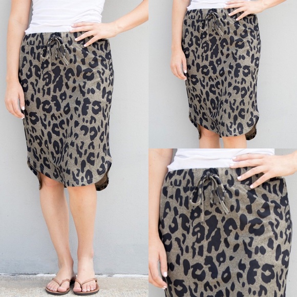 Tickled teal Dresses & Skirts - Tickled Teal Cheetah Print Weekend Skirt in Brown